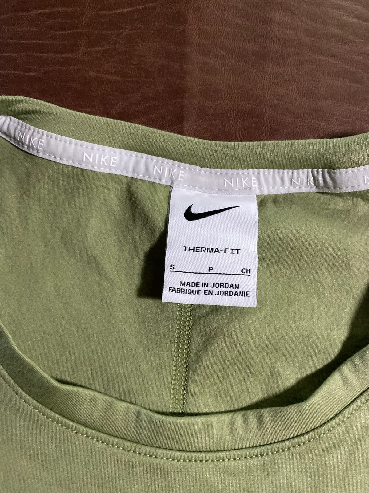 Nike Therma-Fit olive shirt